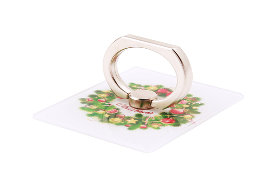 方形印花手机指环支架